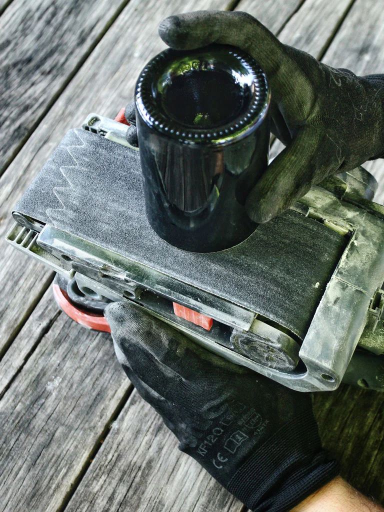 Jak zrobić świece w butelce po winie - Krótka historia o kolejnym, spełnionym marzeniu 7 święca sojowa rękodzieło szlifowanie