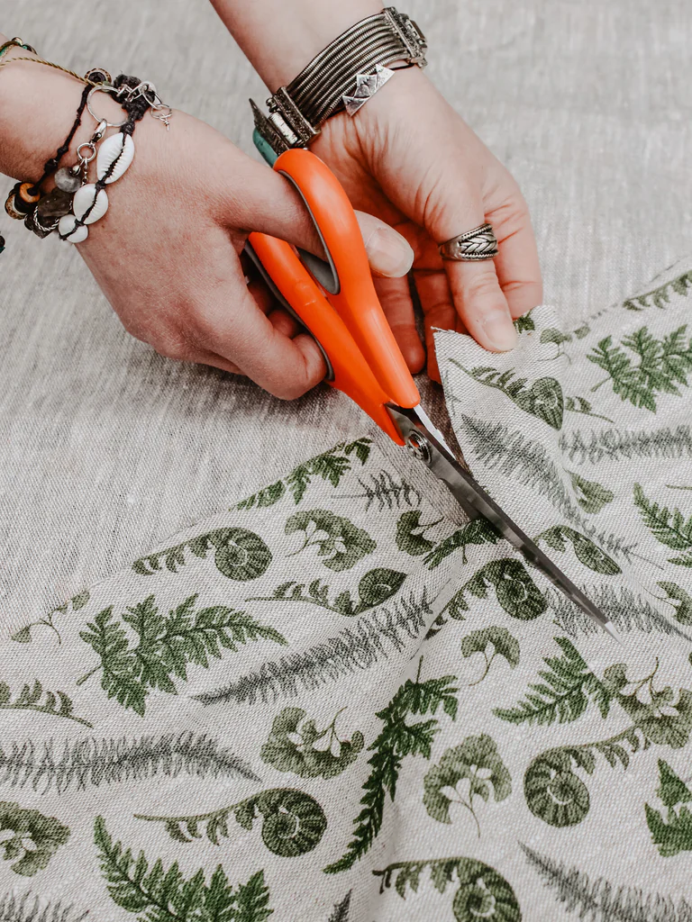 notes rękodziało z lnianą okładką w paprocie