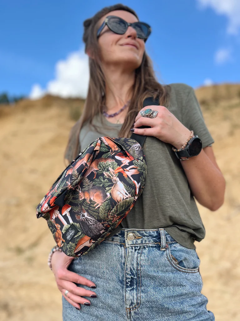 nerka xl motyw lasu i zwierząt