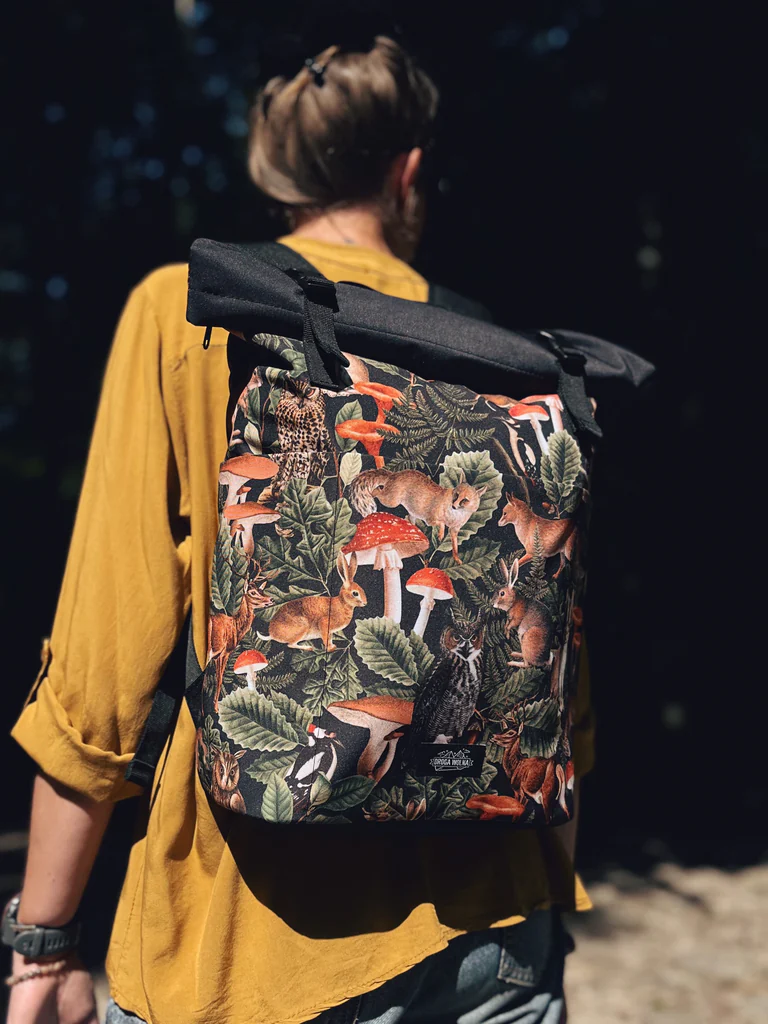 plecak roll top leśny motyw