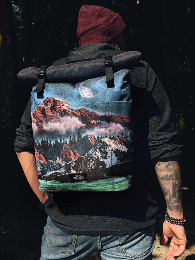 plecak roll top nadruk góry