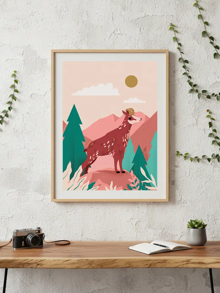 plakat góry kozica górska