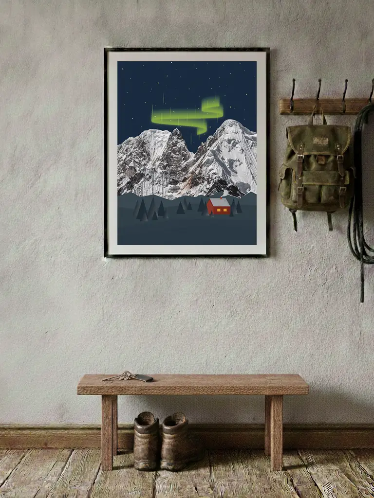 plakat góry zorza dla górołaza