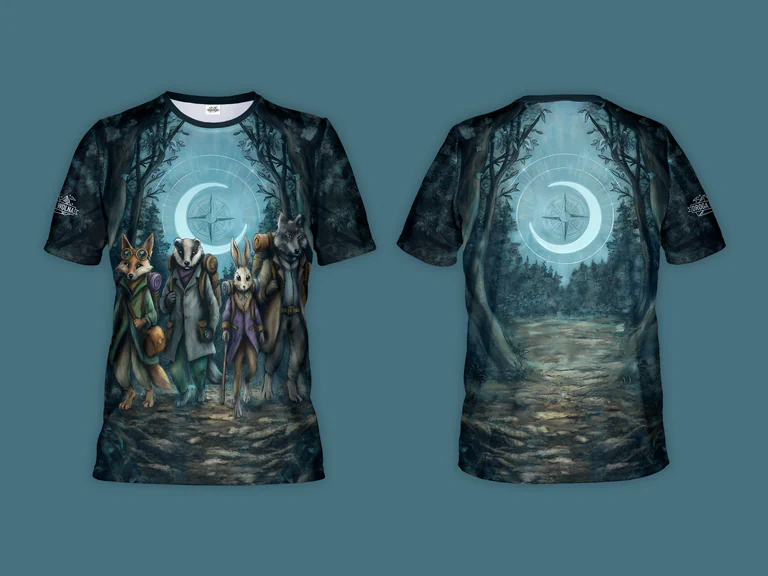 męska koszulka wędrowcy las